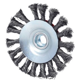 Nerezová kužeľová oceľová drôtená okrúhla kefa, 0,5 mm, Ø 100 mm KS Tools 340.0050; 340.0050