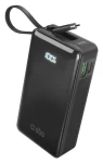 SBS 10000 mAh čierna / Powerbank / 20 W / Power Delivery / LCD / integrovaný kábel / 2x USB-C/USB-A (TTBB10000LCDTCPD20K)