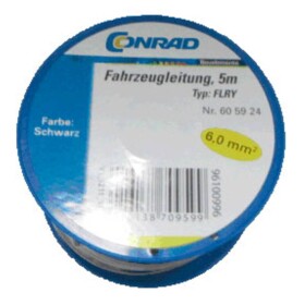 Conrad Components 605924 vedenie vo vozidlách, FLRY-B, 1 x 6 mm², čierna, 5 m; 605924