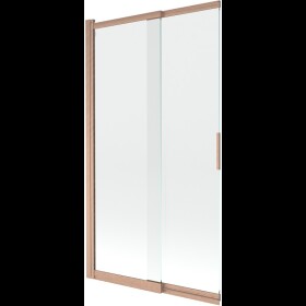 MEXEN - Fox vaňová zástena 2-krídlová przesuwny 100 x 150, transparent, meď kartáčovaná 891-100-002-65-00