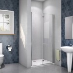 H K - Sprchové dvere SOLO B8 76, zalamovacie 75-77 x 185 cm SE-SOLOB876SET