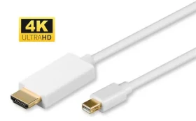 MicroConnect kábel Mini DisplayPort 1.2 (M) - HDMI (M) 1m biela / 4K (MDPHDMI1-4K)