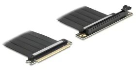 DeLock Riser karta PCIe x16 na x16 90 ° / Riser karta / PCI Express 4.0 / flexibilný kábel 0,3 m / čierna (81509)