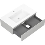 MEXEN/S - Orio kúpeľňová skrinka 80 cm s umývadlom Otis, 1 šuplík, šedá mat/biela mat 91A10-08023-1-BF62-W18M01