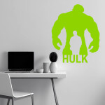 Veselá Stena Samolepka Hulk silueta Farba: modrá, Veľkosť: 40 x 48 cm