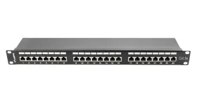 Lanberg PPS5-1024-B čierny / Patch panel / 24 portov / RJ-45 / CAT5E / 1U / 19" (PPS5-1024-B)