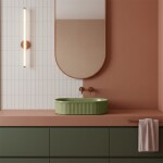REA - Umývadlo na dosku Vanda Pistachio Matt 49x31 REA-U3612