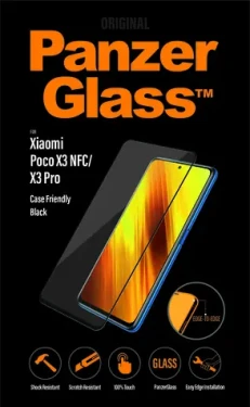 PanzerGlass Tvrdené sklo Case Friendly pre XIAOMI POCO X3 NFC/X3 Pre čierna (8034)