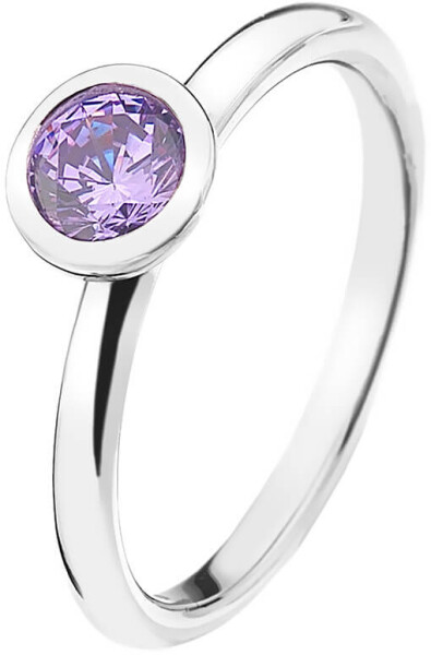 Hot Diamonds Strieborný prsteň Emozioni scintilla Lavender Calmness ER020 mm