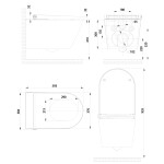 SAPHO - VEEN CLEAN závesné WC s integrovaným elektronickým bidetom VE421