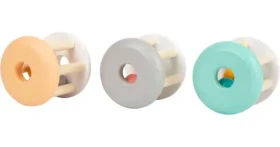 Small Foot Pastelová hrkálka 1ks oranžová