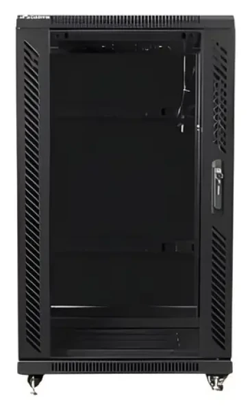 Lanberg 22U 19" čierny / Stojanový rozvádzač / 600×600 mm / Flat pack / Nosnosť 800 kg (FF01-6622-12B)