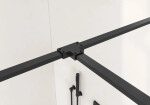CERANO - Sprchová zástena Walk-in Onyx TL/P - 8 mm - hranatá vzpera - čierna matná, bronzové sklo - 120x80x200 CER-686803
