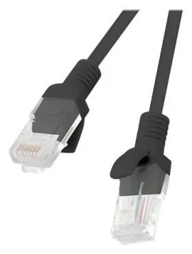 Lanberg CAT6 čierna / Patch kábel / UTP / 3 m / Fluke Passed (PCU6-10CC-0300-BK)