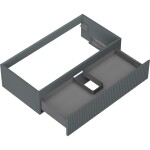 MEXEN/S - Rivel kúpeľňová skrinka pod umývadlo 90, 1 šuplík, reliéf, grafit mat 91A20-09023-1-BF66