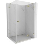 MEXEN/S - Lunar sprchovací kút dvere krídlové pravá 85 x 90, transparent, zlato 834-085-090-50-00-P
