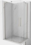 MEXEN/S - Velar Duo sprchovací kút, posuvné dvere 100 x 90, transparent, nikel kartáčovaný 871-100-090-02-97