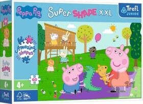 Trefl Junior - Puzzle - Puzzle Super Shape XXL Prasiatko Pepina: Hranie s bračekom