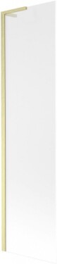 MEXEN/S - Next L vaňová zástena FIX 100 x 150, vzor, zlato kartáčovaný 895-100-000-03-30-55