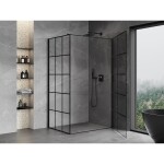 MEXEN/S - Mist-B sprchovací kút dvere krídlové pravá 70 x 85, čierna kratka, čierna 8A2T-070-085-70-77-P