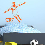 Veselá Stena Samolepka Cristiano Ronaldo Farba: hnědá, Veľkosť: 40 x 38 cm