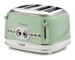 Ariete 156 Vintage svetlo zelená / Hriankovač / 4 plátky / 1600 W / 6 stupňov opečenia (0156GR)