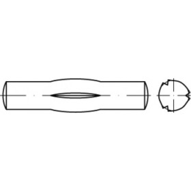 TOOLCRAFT TO-5438052 čiastočne ryhovaný valcový kolík 4 mm ocel 100 ks; TO-5438052