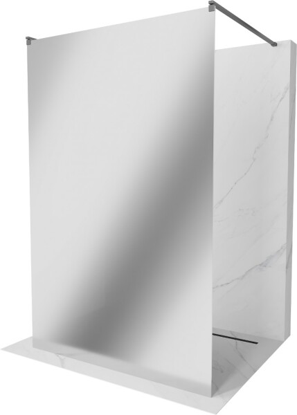 MEXEN/S - Kioto samostatne stojaca sprchová zástena 120 x 200, zrkadlové sklo 8 mm, grafit metal 800-120-002-95-50