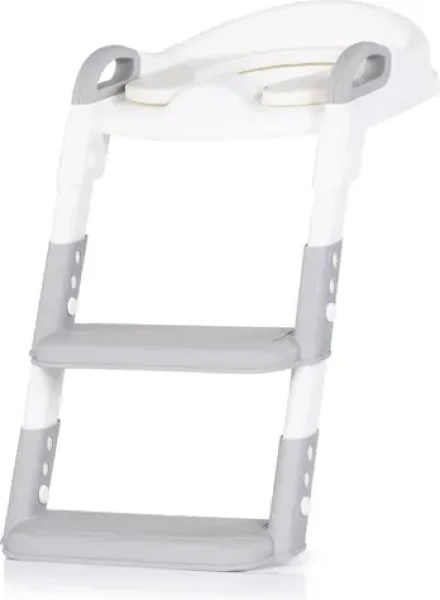 CHIPOLINO Záchodová doska s rebríkom Kiddy Grey (STPKI0261GY)