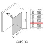CERANO - Sprchová zástena Walk-in Onyx Round Ľ/P - 8 mm - okrúhla vzpera - biela matná, ryhované sklo - 120x200 CER-8050BD294