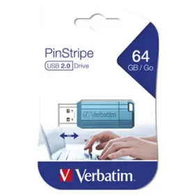 Verbatim Store 'n' Go PinStripe 64GB modrá / Flash disk / USB 2.0 / čítanie 12 MB/s / zápis 5 MB/s (49961)