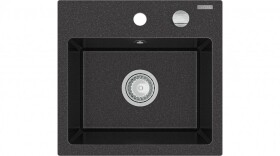 MEXEN MEXEN - Milo granitový drez 1-miska 435x410 mm, čierna škvrnité 6505441000-76