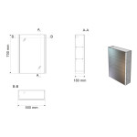 AQUALINE - DENEB galérka 50x70x18cm, biela mat DN050