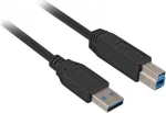 Sharkoon USB-A - USB-B čierny / Kábel USB 3.0 / 3 m / 5 Gbit/s (4044951015658)