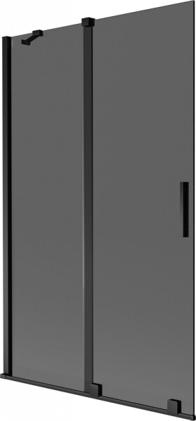 MEXEN/S - Velar dvojkrídlová posuvná vaňová zástena 110 x 150, grafit, čierna 896-110-000-41-70