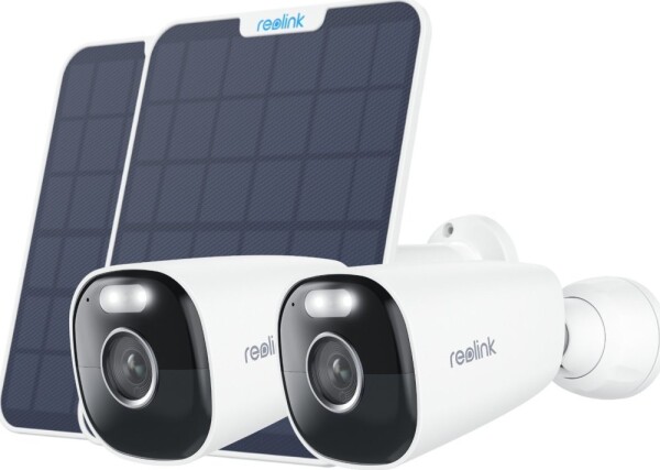 Reolink Reolink 2x Argus Series B340 BatteryWiFi + 2x Solarpanel Weiß