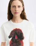 Thinking MU Pet Portrait Lucia Tee WHITE M