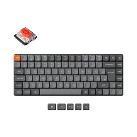 Keychron K3 Max šedá/oranžová / Klávesnica / 75% / Mechanická / Red switch / Hotswap / BT / USB / DE (K3M-H1-DE)