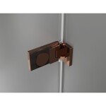 MEXEN/S - Lunar-F Duo sprchovací kút skladacie dvere 95 x 95, transparent, ružové zlato 836-095L-095P-60-00