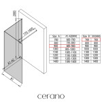 CERANO - Sprchová zástena Walk-in Onyx Corner Round Ľ/P - 8 mm - okrúhla vzpera - čierna matná, bronzové sklo - 90x70x200 CER-688750