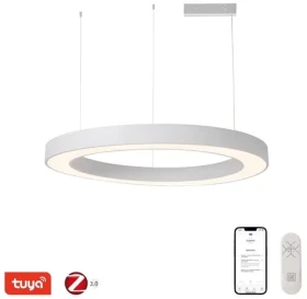 Immax NEO PASTEL SLIM biela / Závesné svietidlo / 95 cm / 68 W / Zigbee 3.0 / TUYA (07214L)