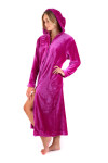 Dámsky župan Siena s kapucňou na zips 3656 fuchsia - Vestis S