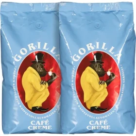 Joerges Gorilla Cafe Creme blue 2kg Set / Zrnková káva / 100% Arabica / Vákuové balenie (748890.SET)