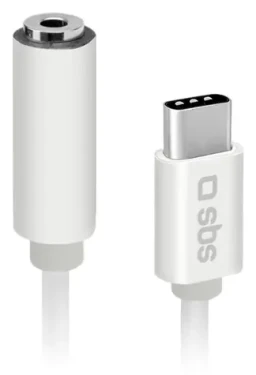 SBS biela / Adaptér / USB-C - Jack 3,5 mm female