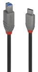 Lindy USB-C - USB-B 0,5 m čierna / Kábel / USB 3.2 Gen 1 (36665)