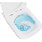 MEXEN/S - Teo Závesná WC misa Rimless Tornado vrátane sedátka s slow slim, duroplast, biela lesk 30850600T