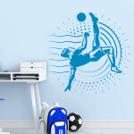 Veselá Stena Samolepka Vykopávajúci futbalista Farba: čierna, Veľkosť: 60 x 60 cm