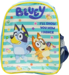 STOR Predškolský batoh Bluey / Detský batoh / 25 × 19 cm / Sieťované vrecko na fľašu (50679)