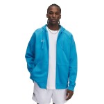 Mikina Under Armour Rival Fleece FZ Hoodie Ether Blue/ White XL