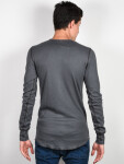 Ride Henley CHARCOAL pánske tričko dlhým rukávom